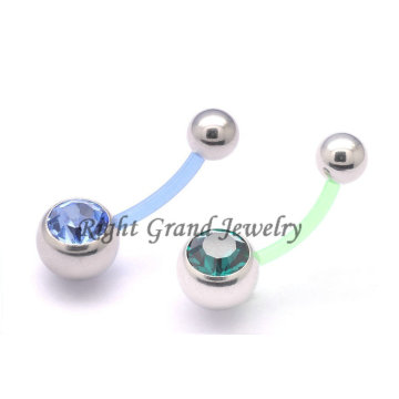 Bio flexible Flex embarazo vientre anillo Piercing ombligo